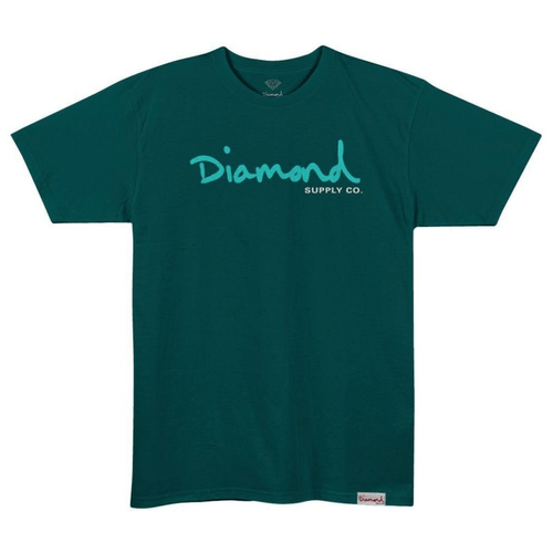 Camiseta Masculina Diamond OG Script Tee VERDE-V26DIC07- -1-
